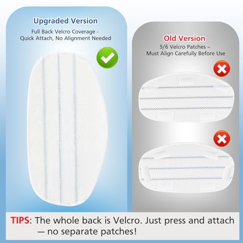 6 Pack Microfiber Steam Mop Pads for 10-in-1 Floor Cleaner, Washable