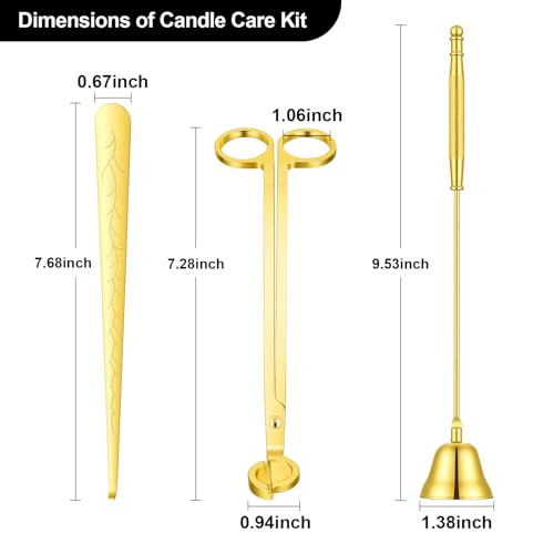 3 in 1 Stainless Steel Candle Accessory Set – Wick Trimmer, Snuffer & Dipper