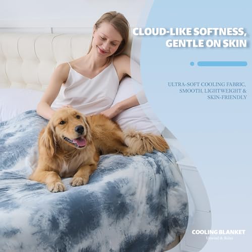 Cooling Blanket for Hot Sleepers, 50"x70" – Breathable Cold Comforter