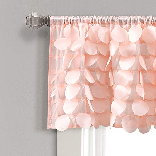 Lush D?cor Lush Decor, 14¡± x 70¡±, Blush Gigi Valance Textured Window Kitchen Curtain (Single), 16T004609