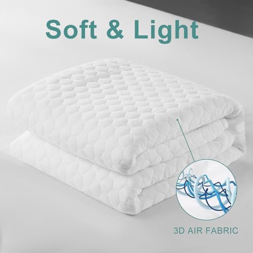 Queen Size Waterproof Mattress Protector - Cooling, Soft & Noiseless