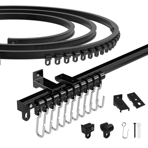 Flexible 9.84ft Ceiling Curtain Track Kit for Room Dividers and RVs