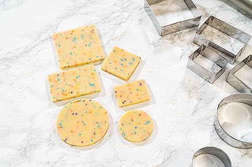 Bakerpan Stainless Steel Square Cookie Cutter Set (2in & 3in) - Variation: Square