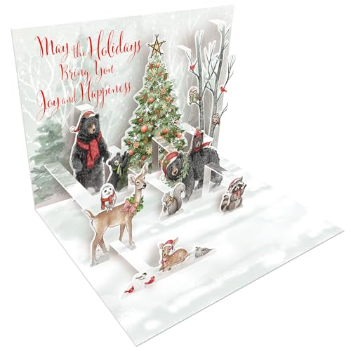 Lang Woodland Winter Pop-Up Christmas Cards – 8 Cards & Envelopes