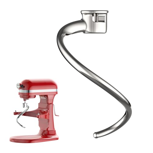 Stainless Steel Spiral Dough Hook for Bowl-Lift Stand Mixers