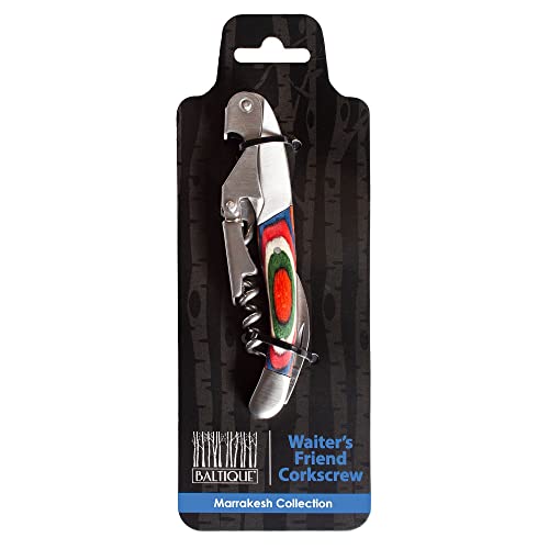 Totally Bamboo Marrakesh Collection Waiter's Friend Wine Opener with Corkscrew & Bottle Opener - Bottle Opener Variation