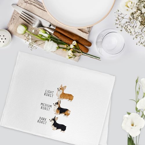 Gnmduw Corgi Hand Towels for Bathroom & Kitchen - Funny Corgi Lover Gift, 16x24 Inch