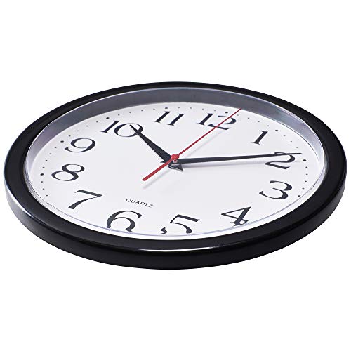 10-Inch Silent Wall Clock - Non-Ticking Battery Operated Quartz Clock
