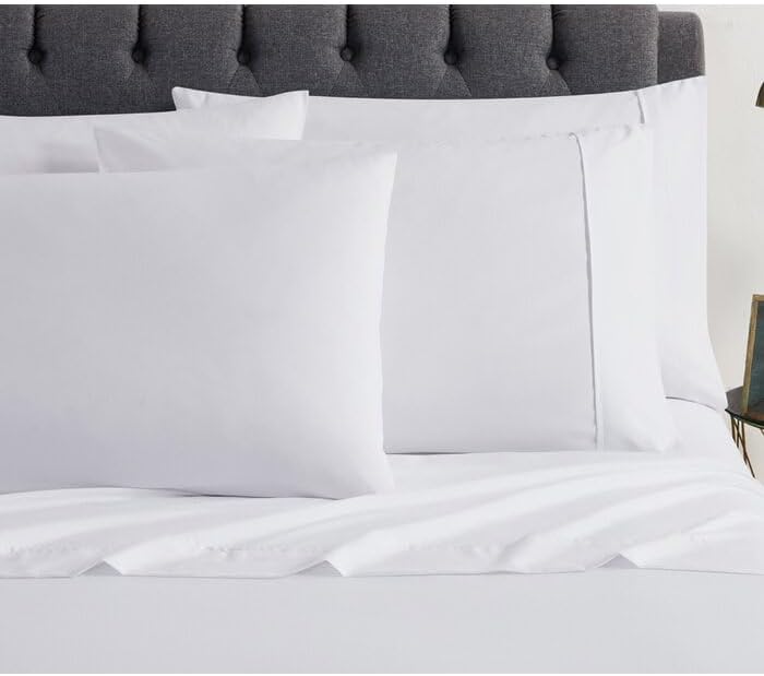 Queen Size Bed Sheets Set | 4PC Solid Microfiber Bedding - Breathable, Fade Resistant Luxury in White