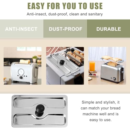 Stainless Steel Toaster Dust Cover - Protective Bread Maker Lid