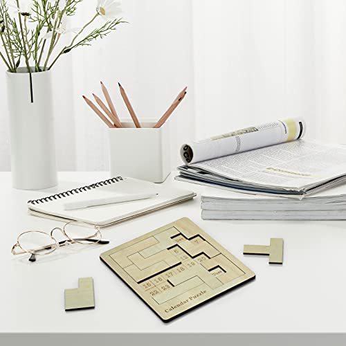 Daily Wooden Calendar Puzzle - 365 Day Brain Teaser Jigsaw Game