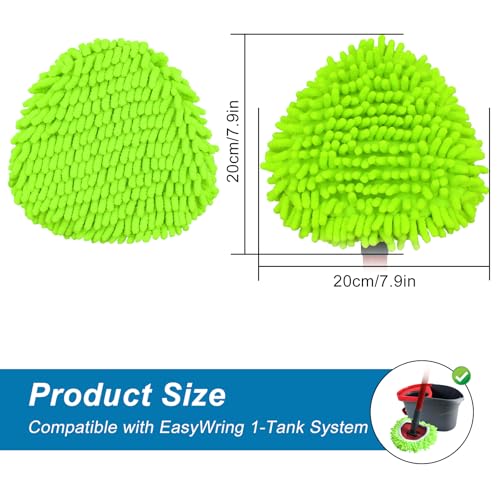 Microfiber Chenille Spin Mop Replacement Heads - Reusable Mop Pads (3 Pack)
