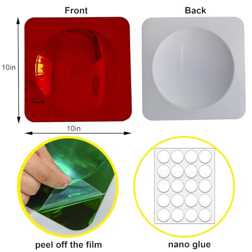 Sensory Wall Mirror Set 3 Pcs Acrylic Bubble Mirrors for Kids, Red, Yellow, Green