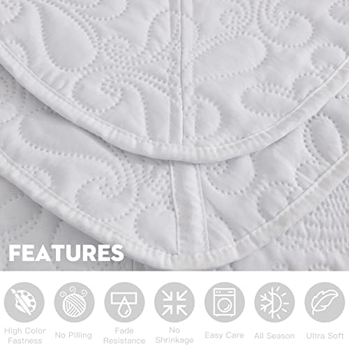 Blythease Oversized King Bedspread Set 128x120 - 5-Piece Quilt Coverlet