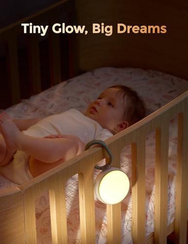Portable Baby Sound Machine with Night Light - 20 Soothing Sounds & Clip