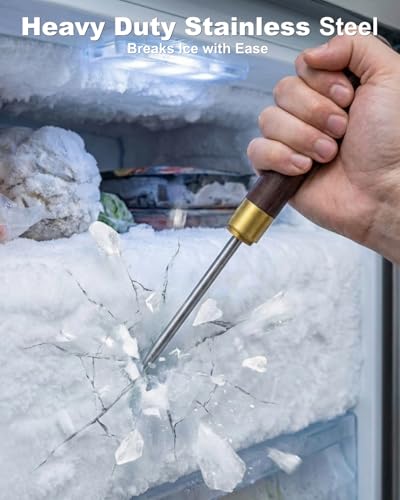 Cicike Heavy Duty Stainless Steel Ice Pick with Safety Cover - 9 Inch Pack of 1