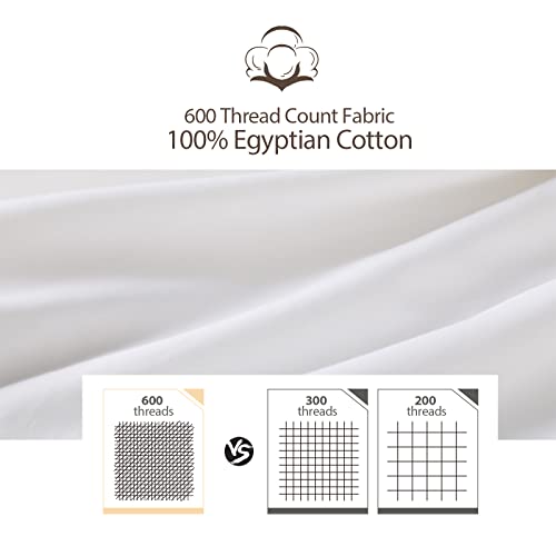 Egyptian Cotton Full Fitted Sheet, 600 Thread Count, 16-Inch Deep Pocket