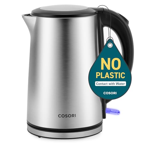 Cosori Stainless Steel Electric Kettle 1.5L, Double-Wall, Plastic-Free Interior