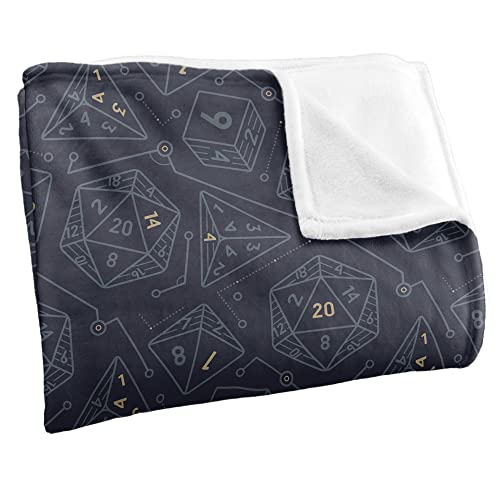LOGOVISION Dungeons & Dragons Dice Pattern Silky Touch Throw Blanket 36x58"