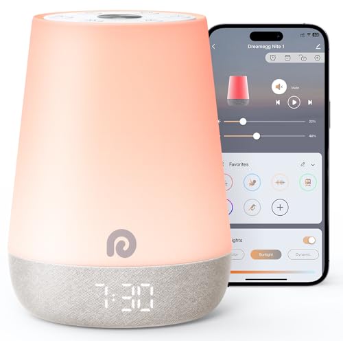 Baby White Noise Sound Machine with Night Light, Sleep Trainer & App Control
