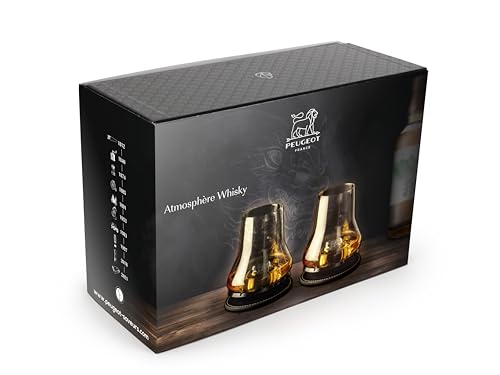 Peugeot Whisky Tasting Duo Set - 2 Glasses, Coasters, Cooling Bases & Booklet