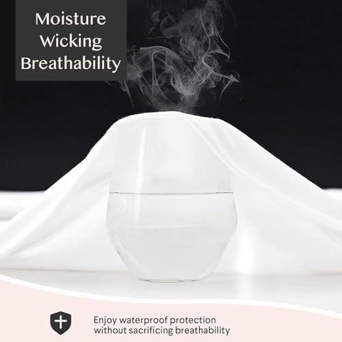 Waterproof Standard Pillow Protectors - 4 Pack, Breathable Cotton Encasements