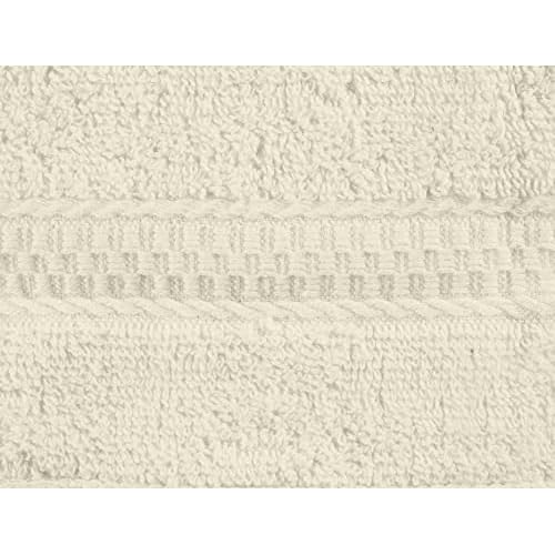 Utopia Towels 12 Pack Premium Wash Cloths Set, 12 by 12 Inches, 100% Cotton Ring Spun, Highly Absorbent and Soft Feel Essential Washcloths for Bathroom, Spa, Gym, and Face, Ivory