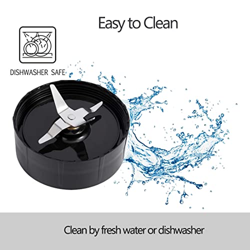 2-Pack Stainless Steel Cross Blade Replacement for Personal Blenders