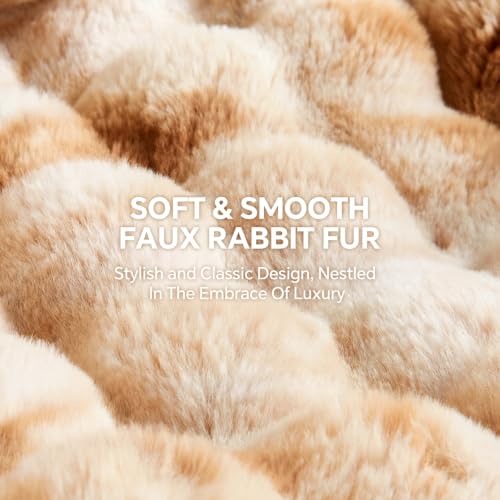 Faux Fur Heated Throw Blanket - 50"x60" Soft Tie-Dye Design