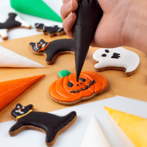 Halloween Cookie Cutters Set - 12 Stainless Steel Shapes: Pumpkin, Ghost, Bat & Cat