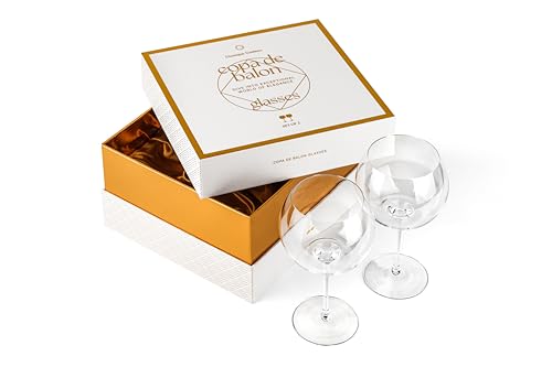 25 oz Large Copa de Balon Gin Glasses - Set of 2 Crystal Balloon Goblets