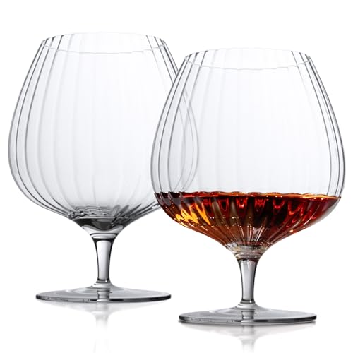LEMONSODA Set of 2 Crystal Whiskey & Bourbon Snifter Glasses, 20oz