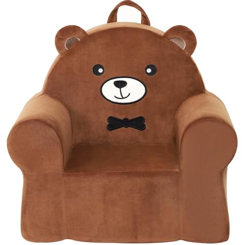 Kids Character Toddler Chair - Soft, Cuddly Animal Design, Lightweight & Washable