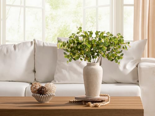 Large Ceramic Flower Vase - 11" Tall Rustic Farmhouse Table Decor