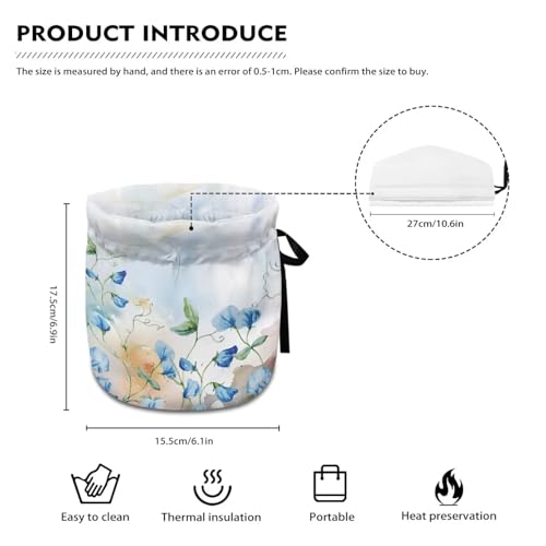 Floral Tea Pot Cozy with Insulation Pad - Heat-Retaining Kettle Cover