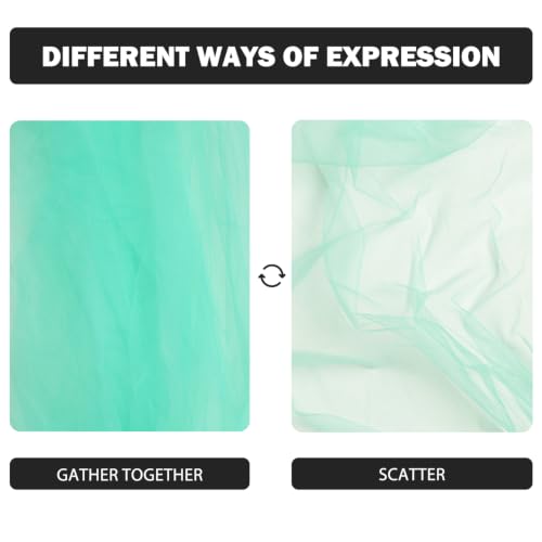 Artoid Mode Turquoise 28x120 Inch Gauze Table Runner for Holiday Party & Wedding Decor