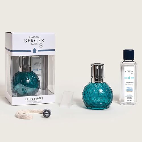 Lacquered Glass Catalytic Lamp Gift Set with Ocean Breeze Fragrance