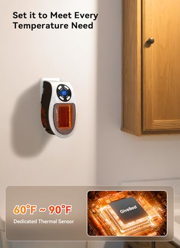 Programmable Plug-In Space Heater with LED Display and Timer