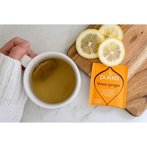 Pukka Herbal Tea Three Ginger 20 Count (Pack of 3)