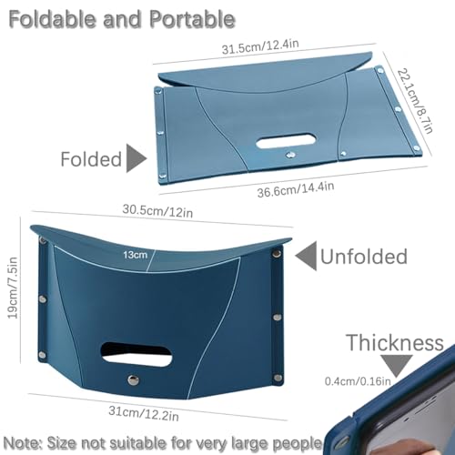 Portable Folding Stool & Storage Basket – Lightweight Camping Travel Chair