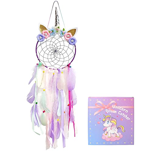 LED Lighted Unicorn Dream Catcher Wall Decor for Kids Bedroom