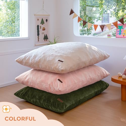 3-in-1 Kids Bean Bag Chair, Convertible Foam Floor Sofa for Play & Lounge