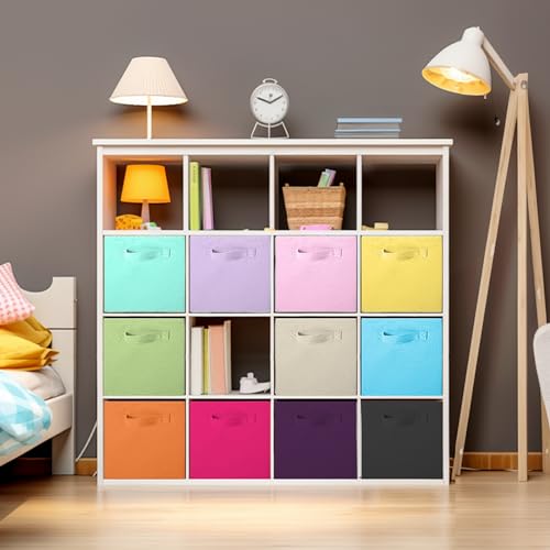 Foldable Fabric Storage Cubes 6 Pack 10.5 Inch Closet Organizers