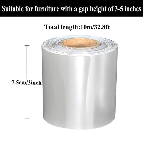 Clear Under Couch Blocker for Pets - 32.8ft Invisible Furniture Gap Bumper