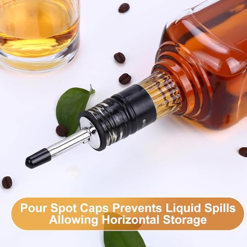Black Rubber Pour Spout Dust Covers for Liquor & Oil Bottles - 180 Pack