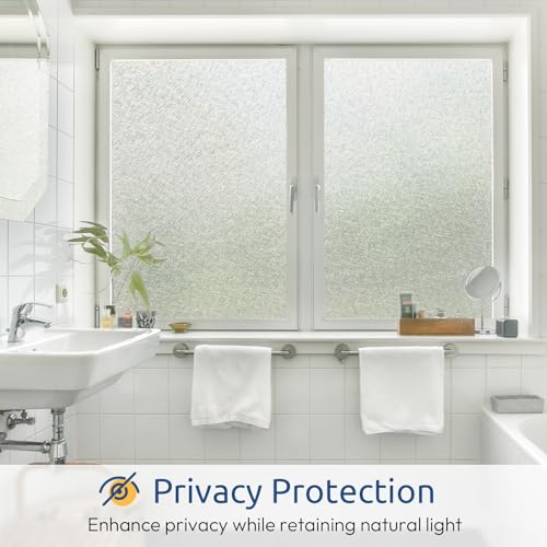 Frosted Window Privacy Film | UV Blocking Static Cling, 17.5" x 78.7"