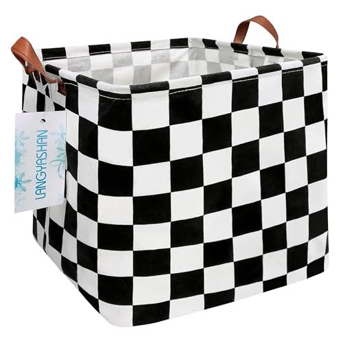 Square Racecar Toy Storage Basket - Collapsible Canvas Organizer Bin