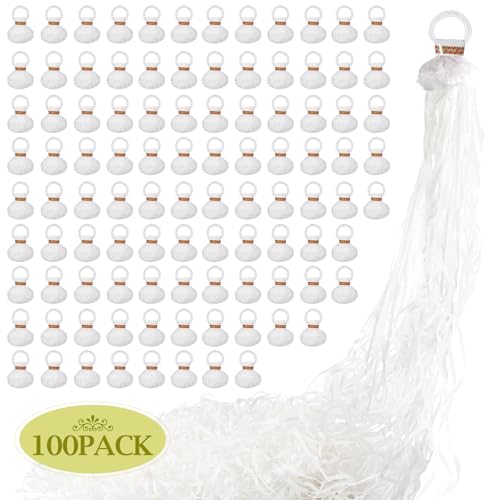 Yorr 100 Pack White No Mess Confetti Streamers for Parties and Celebrations
