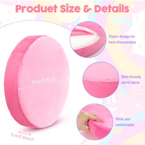 8-Pack 15-Inch Round Floor Cushions for Kids - Soft Plush Classroom Seating