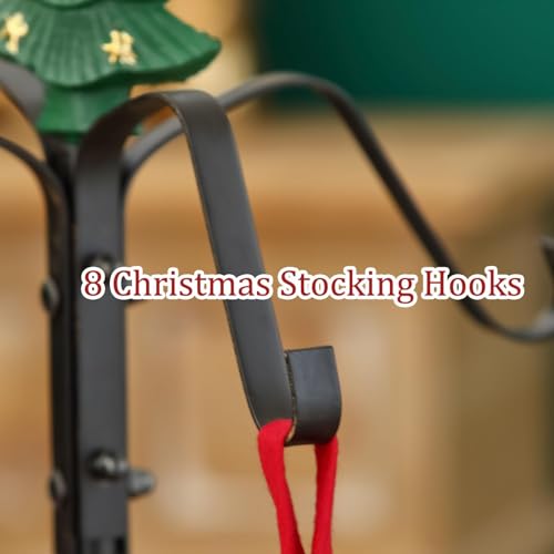 Christmas Stocking Holder Stand for Floor Metal 55“H with 8 Hooks